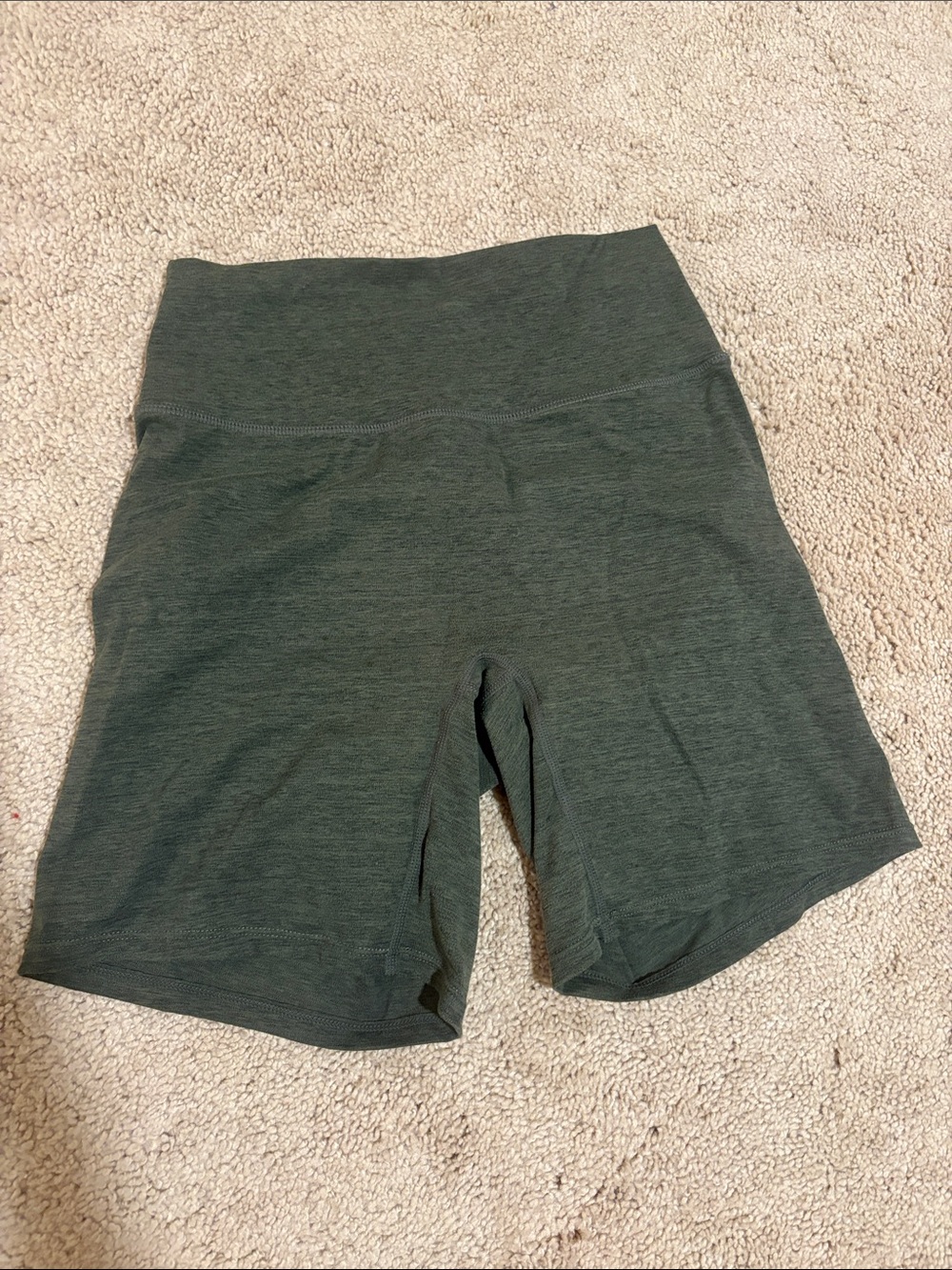 Women’s High-Waist Olive Green Bike Shorts